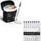 Ohuhu Honolulu B 48 Colors Brush & Fine Dual Tip Alcohol Marker Set + 8-size Tips Fineliner Pens